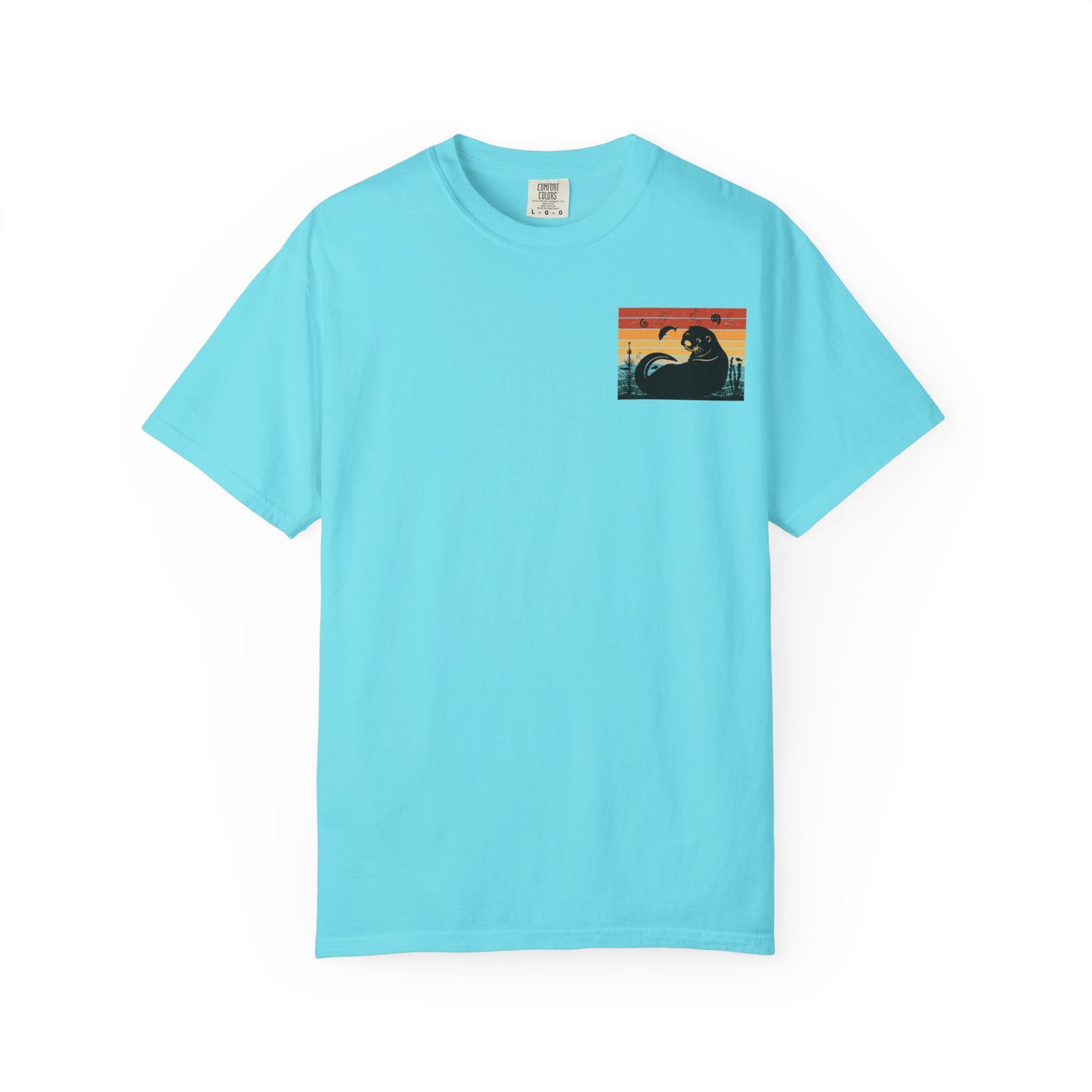 Coastal Vibe Unisex Garment-Dyed T-shirt with Otter Design