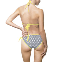 Chic Women's Bikini Swimsuit with Wave Design - Stylish Beachwear for Summer Fun