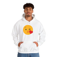 Kiss Emoji Hooded Sweatshirt | Unisex Heavy Blend™