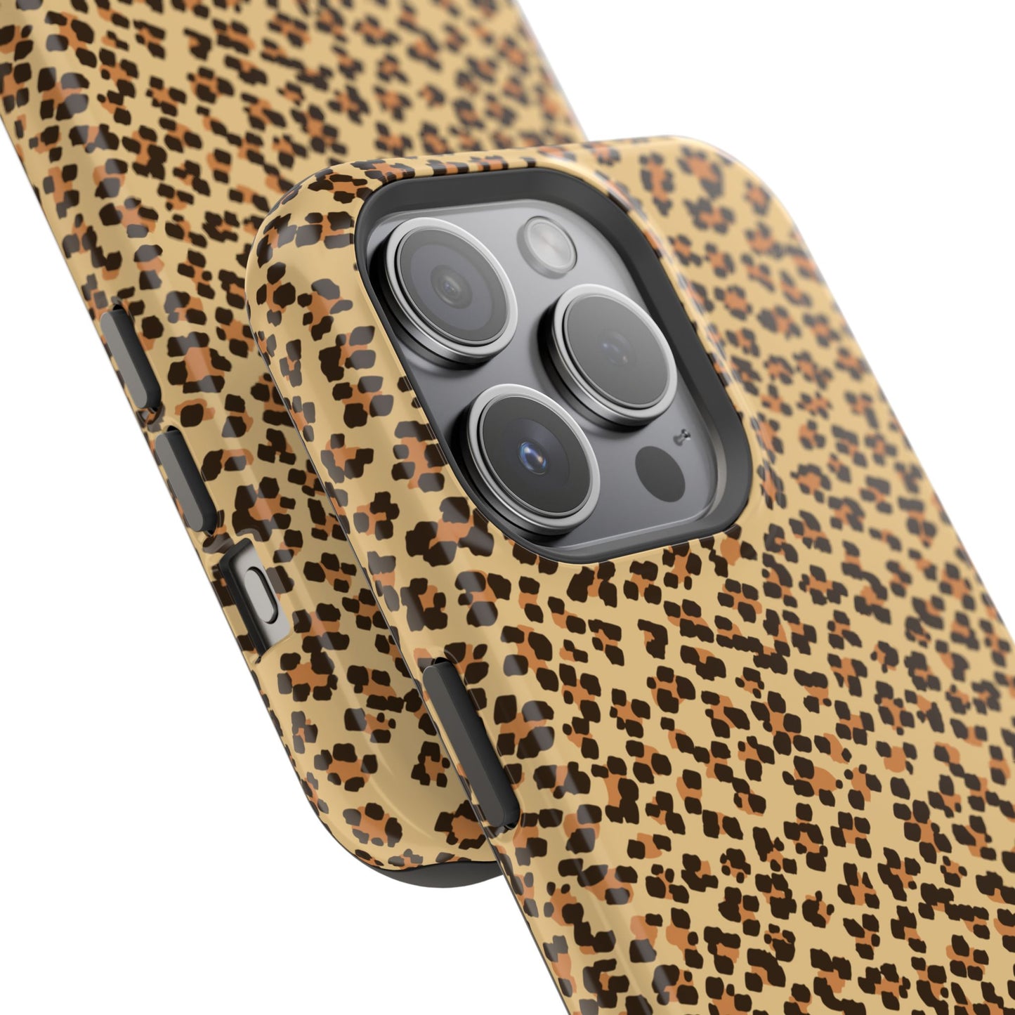 Leopard Print Magnetic Tough Case for iPhone – Bold Style, Rugged Protection  Make a fierce statement while keeping your iPhone safe with this stylish and durable magnetic tough case featuring a trendy leopard print design.