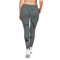 Chic Marble Print Women's Leggings | Stylish Everyday Wear, Yoga, Workout, Travel, Casual