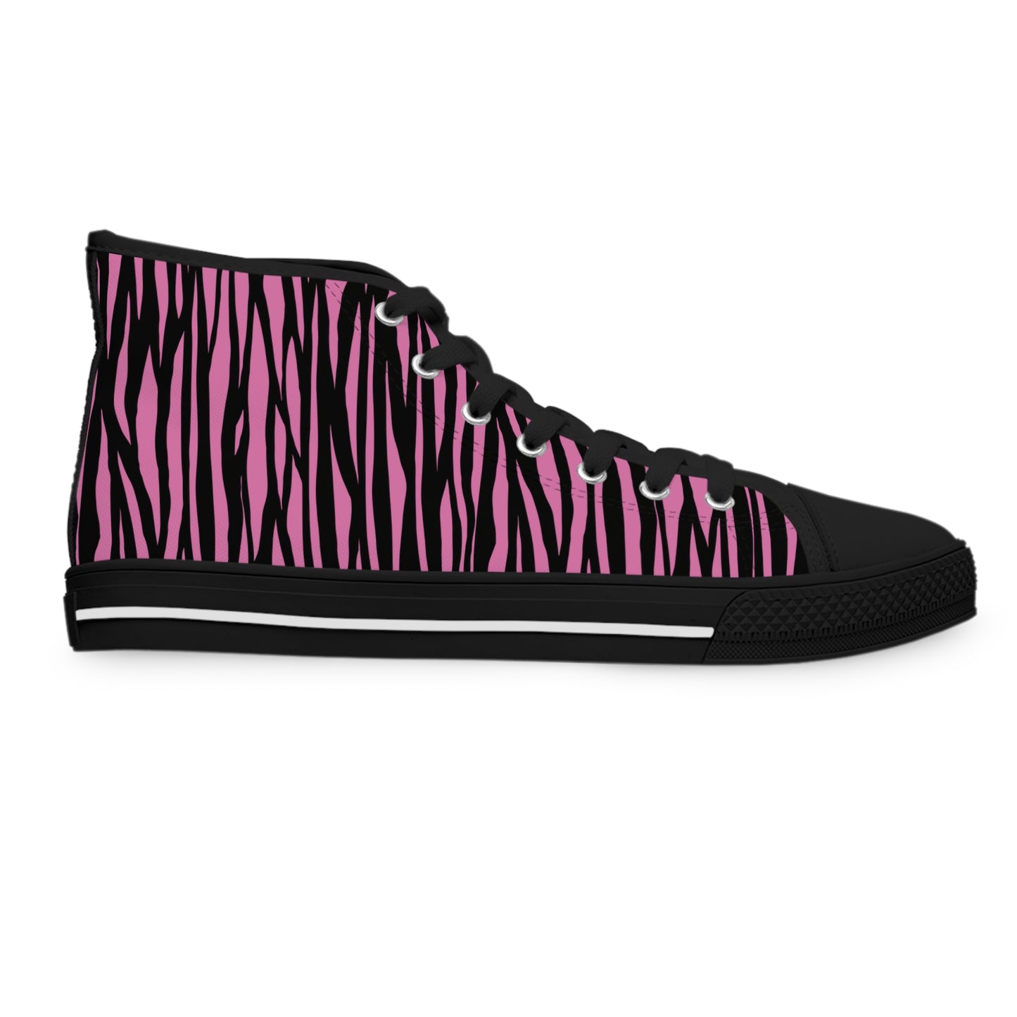 Pink Zebra Print High Top Sneakers for Women - Trendy and Stylish Footwear