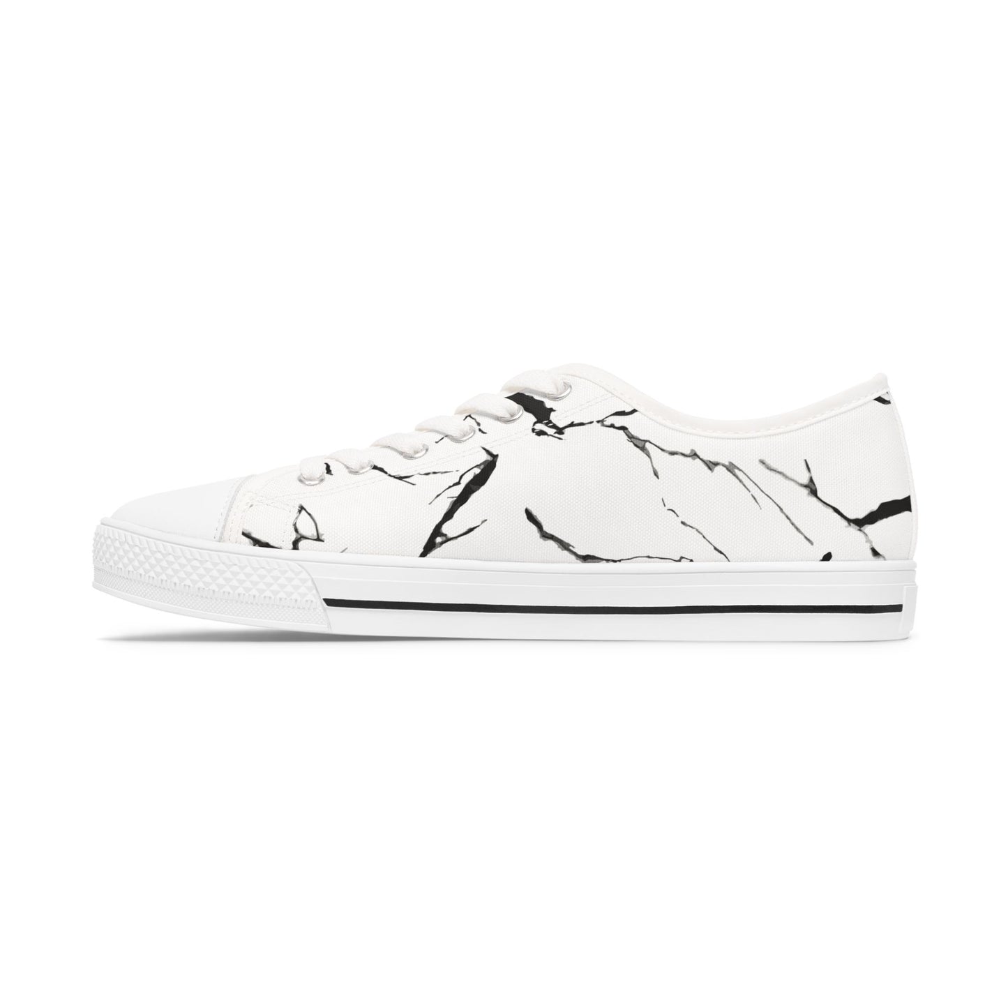 Chic Marble Print Women's Low Top Sneakers - Stylish Casual Footwear