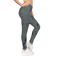 Chic Marble Print Women's Leggings | Stylish Everyday Wear, Yoga, Workout, Travel, Casual