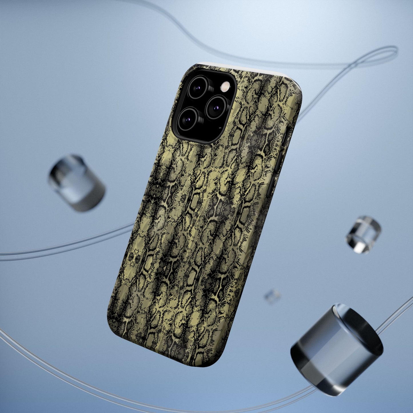 Stylish Snake Skin Magnetic Tough Case - Durable Protection for Your Phone