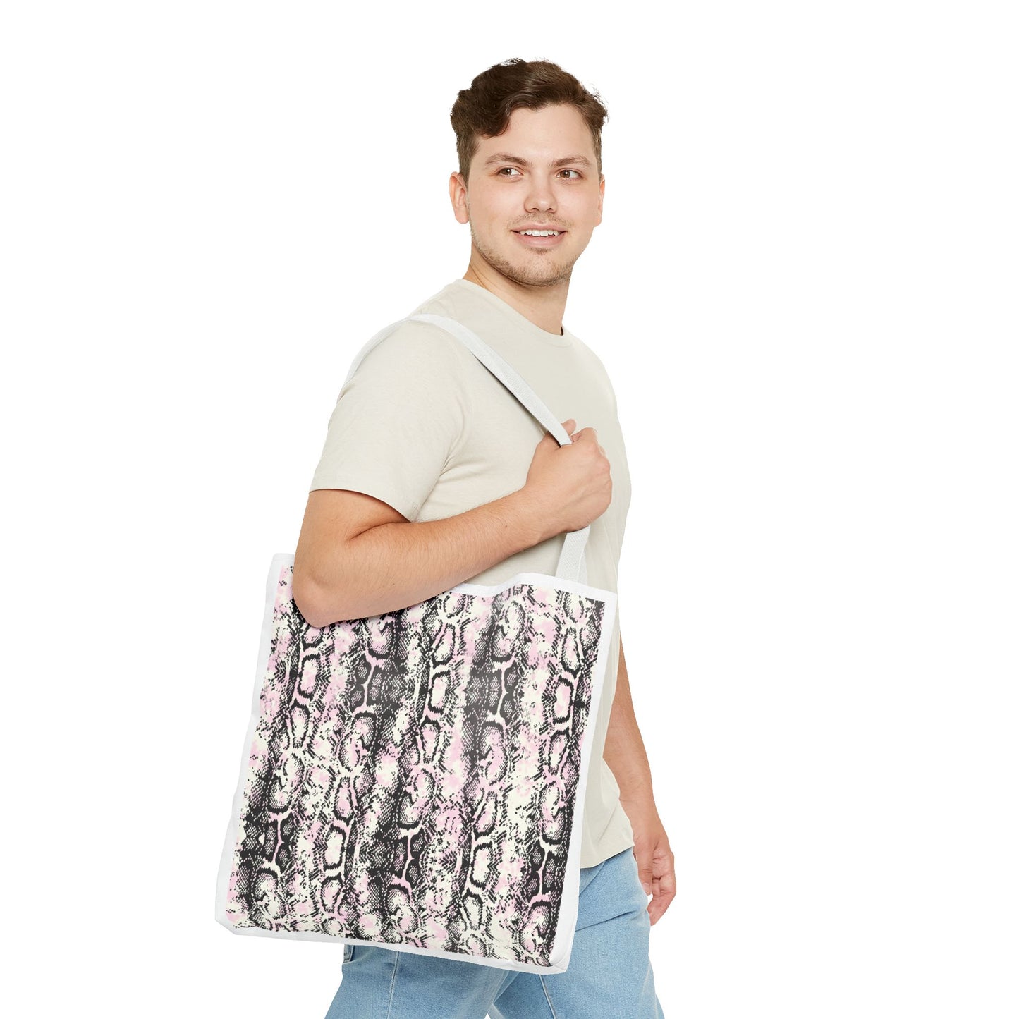 Elegant Python Print Tote Bag - Stylish and Trendy Carryall for Everyday Use