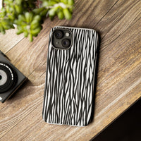Tough Cases: Stylish Black and White Zebra Print Phone Case