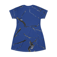 Chic Marble Print T-Shirt Dress, Casual Summer Dress, Vacation Outfit, Trendy Streetwear, Unique Gift for Her