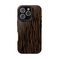 Stylish Magnetic Tough Phone Case - Bold Striped Design
