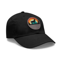 Stylish Dad Hat with Leather Patch - Retro Deer Design