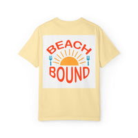 Beach Bound Unisex Garment-Dyed T-Shirt, Summer Vibes, Casual Wear, Beach Trip, Vacation Shirt, Outdoor Activities