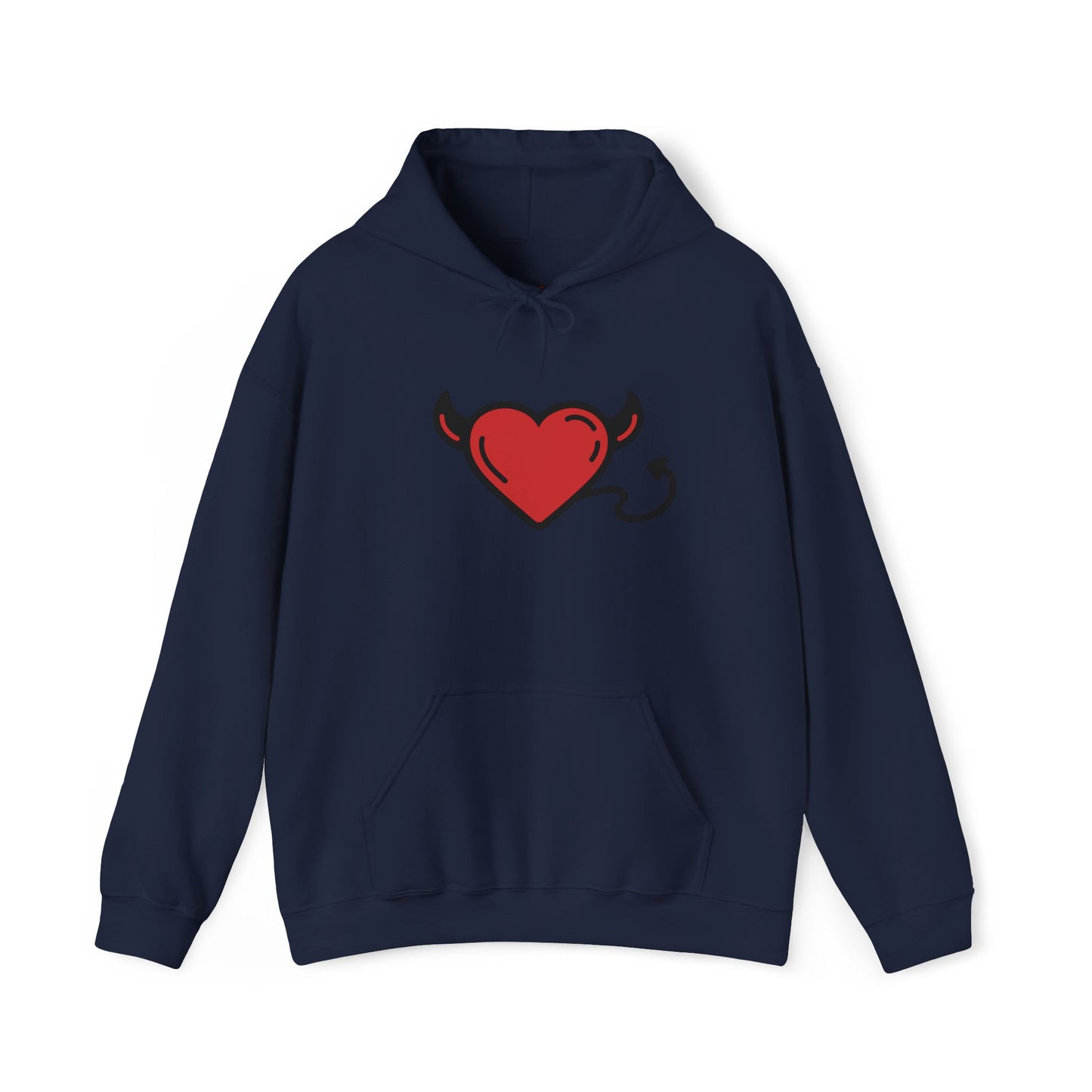 Devilish Heart Hoodie - Unisex Heavy Blend™ Sweatshirt for Fun-Loving Spirits