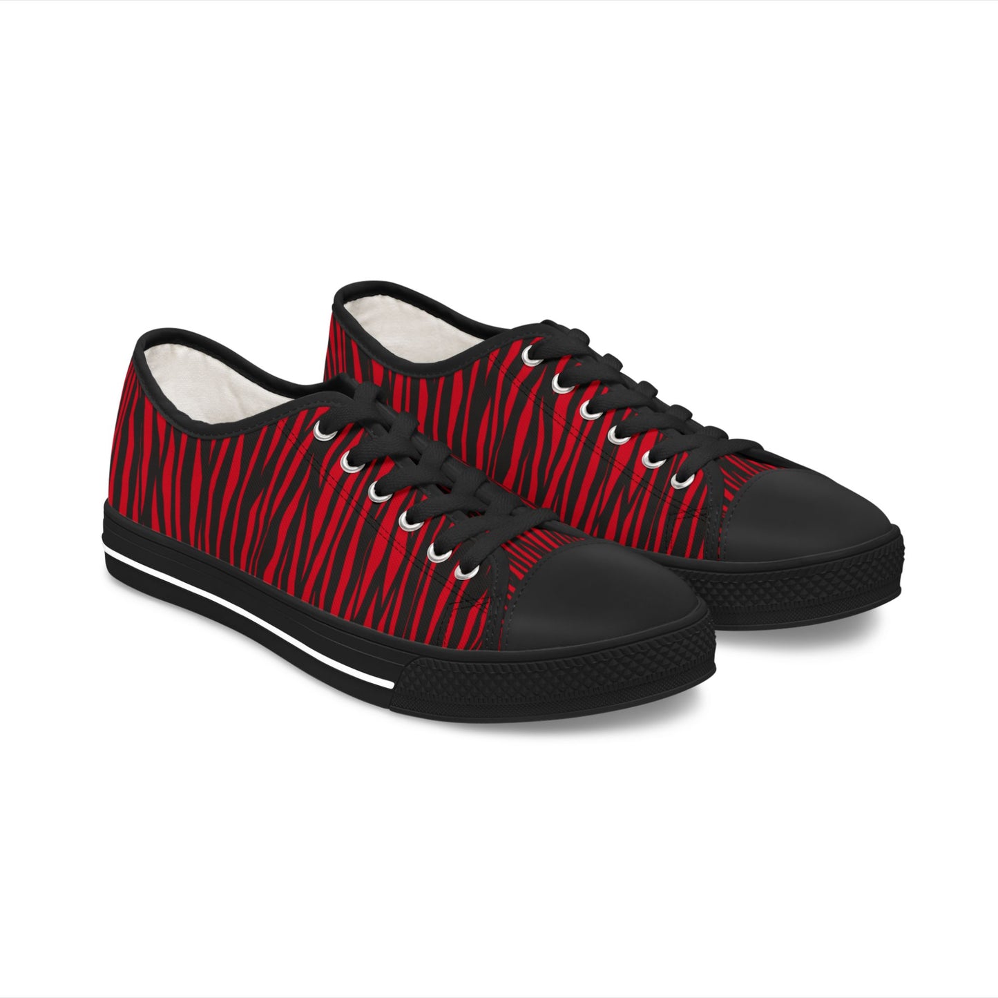 Bold Striped Low Top Sneakers for Women, Trendy Casual Footwear, Summer Style, Statement Sneakers, Gift for Her