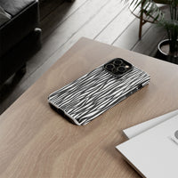 Tough Cases: Stylish Black and White Zebra Print Phone Case