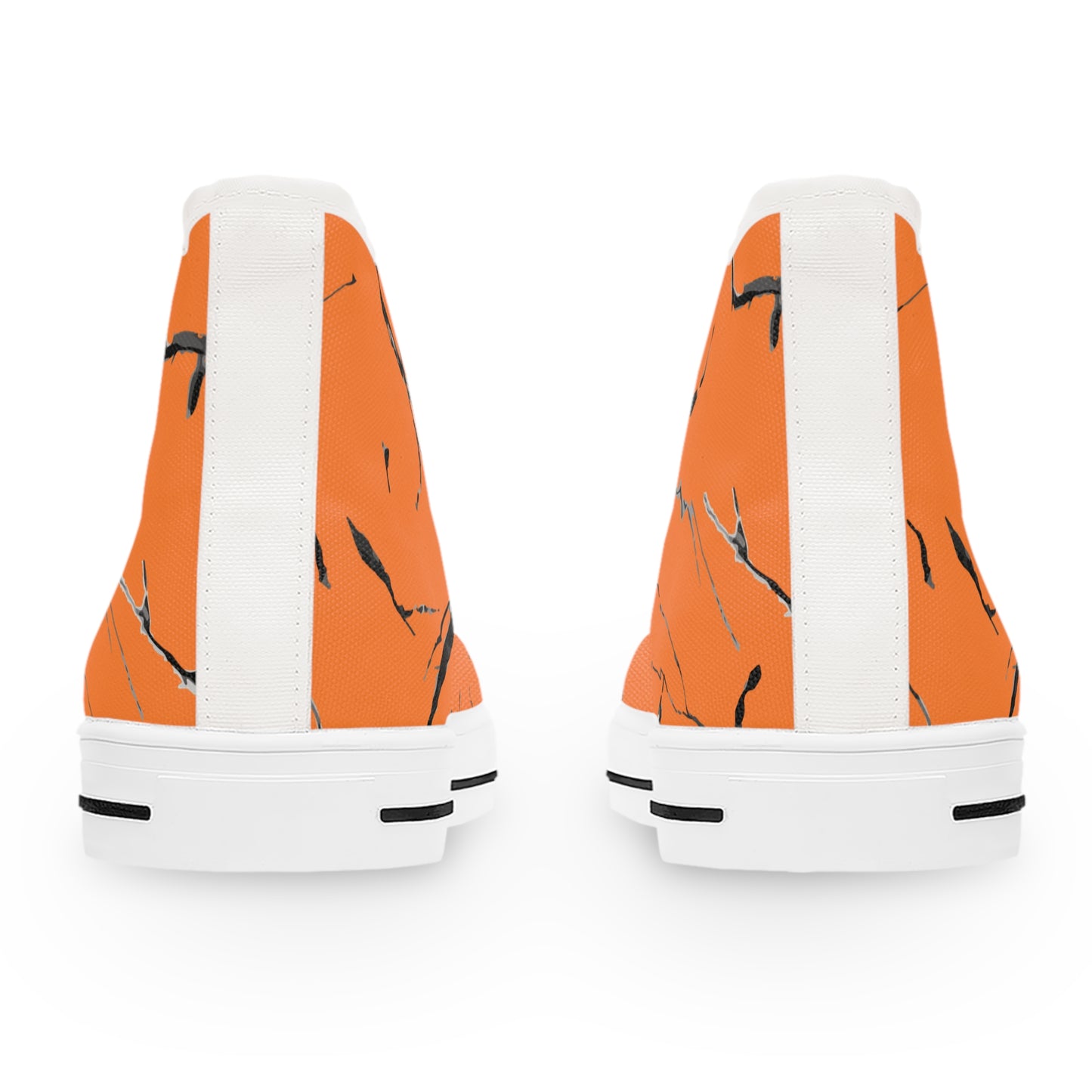 Stylish Orange Marble High Top Sneakers for Women