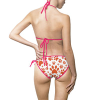 Playful Paw Print Bikini Swimsuit