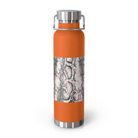 Trendy Snakeskin Insulated Water Bottle - 22oz - Perfect for Travel & Outdoor Adventures