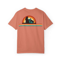 Unisex Cat & Dog Sunset Graphic T-Shirt - Casual Animal Lover Tee
