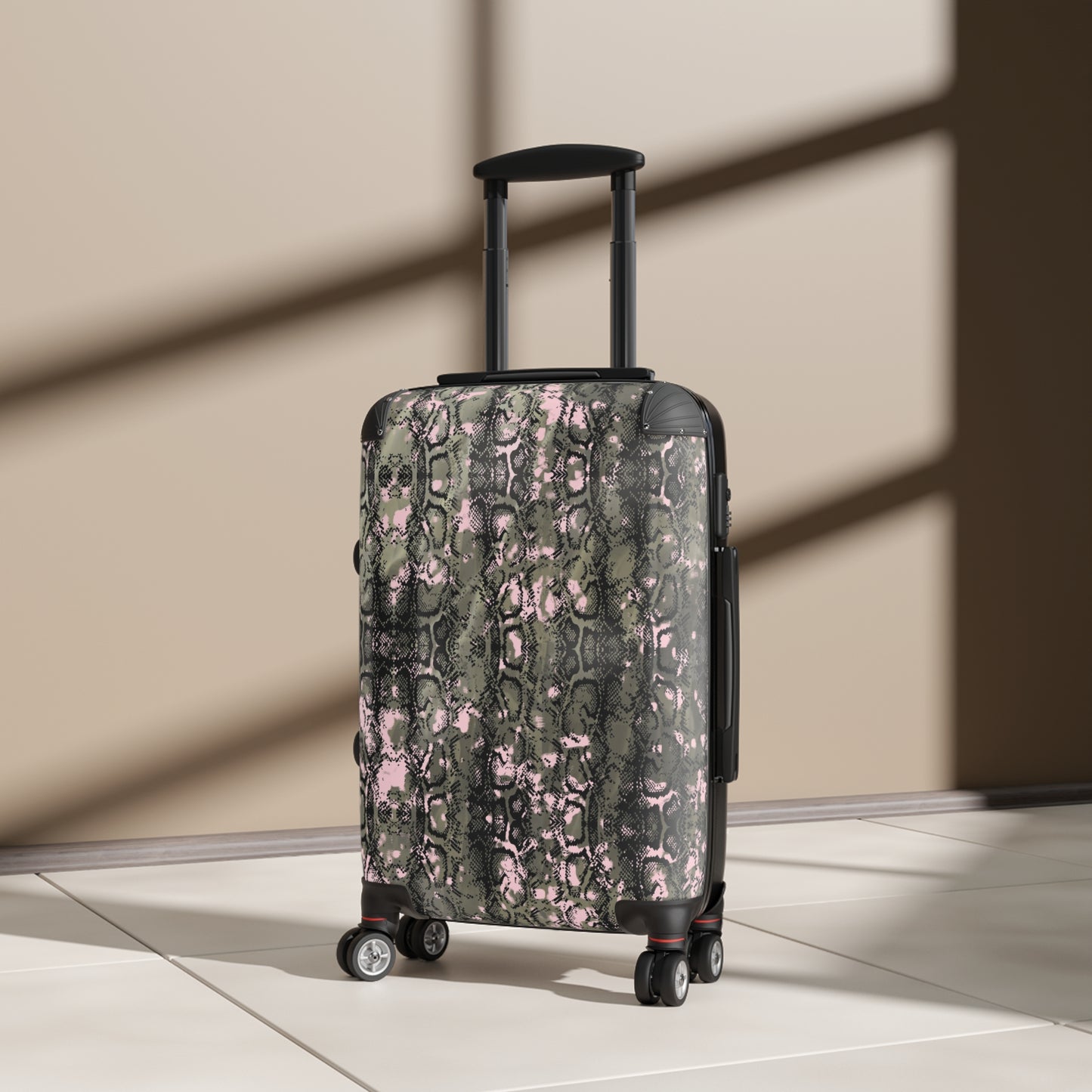 Stylish Snakeskin Suitcase for Travel Enthusiasts