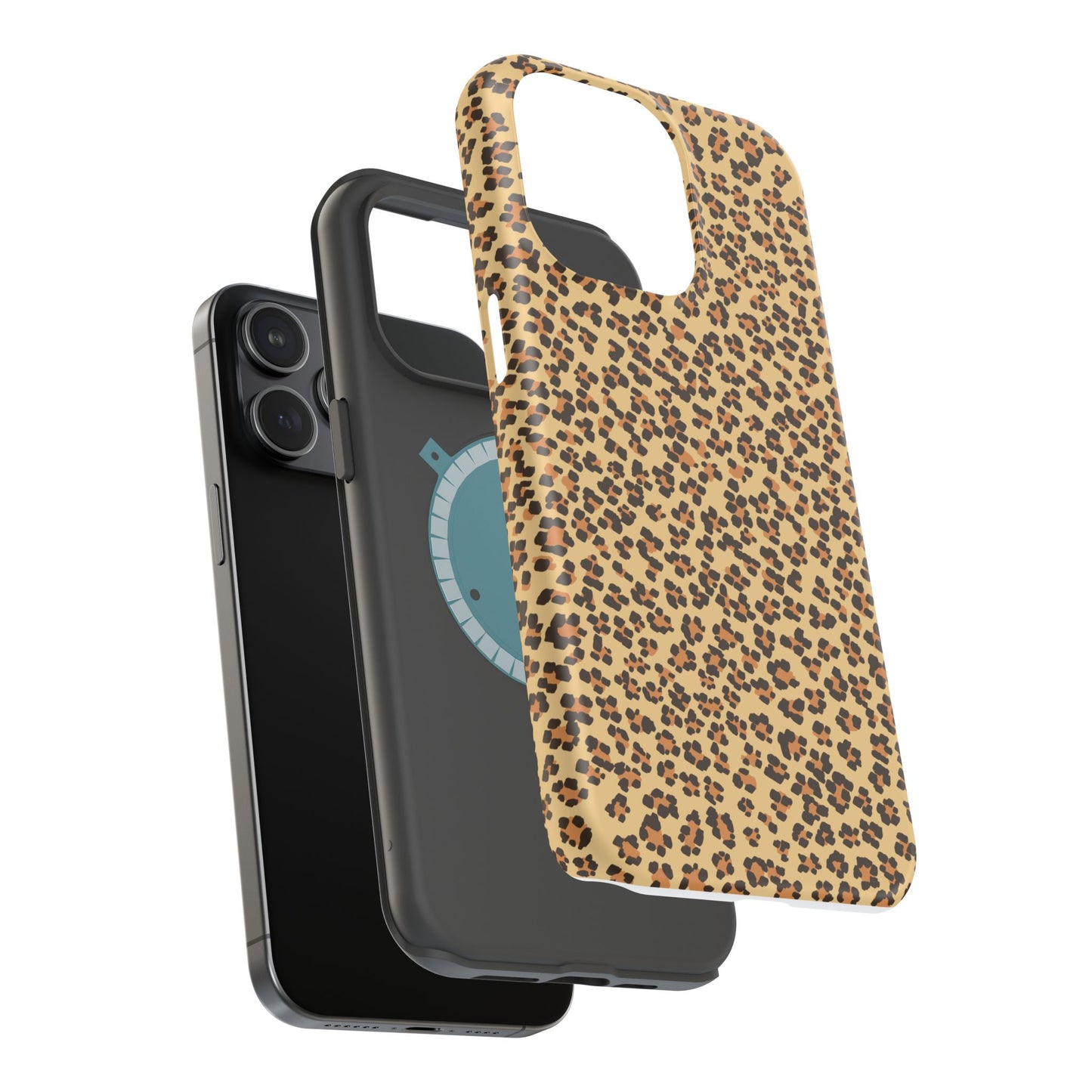 Leopard Print Magnetic Tough Case for iPhone – Bold Style, Rugged Protection  Make a fierce statement while keeping your iPhone safe with this stylish and durable magnetic tough case featuring a trendy leopard print design.