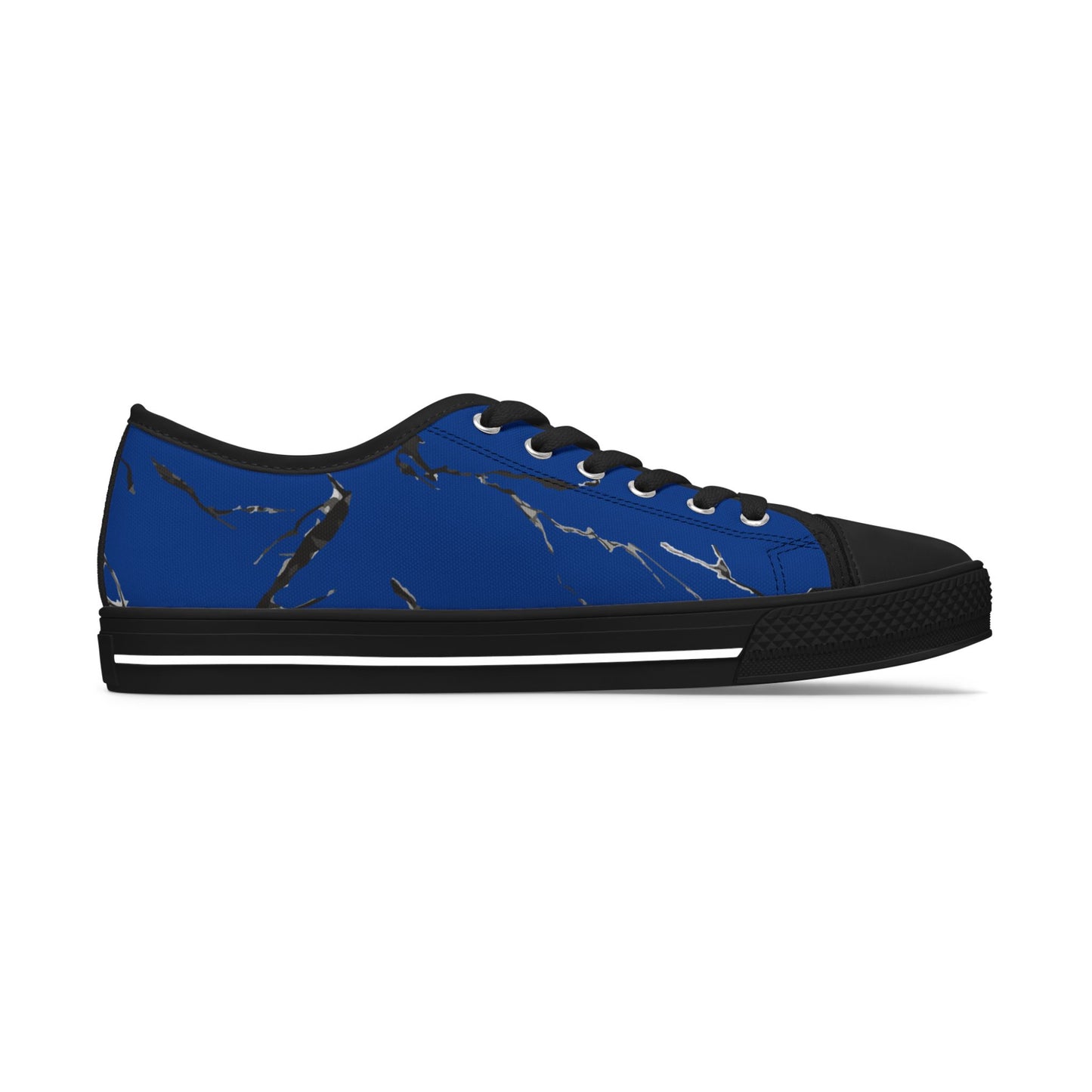 Stylish Blue Marble Low Top Sneakers for Women