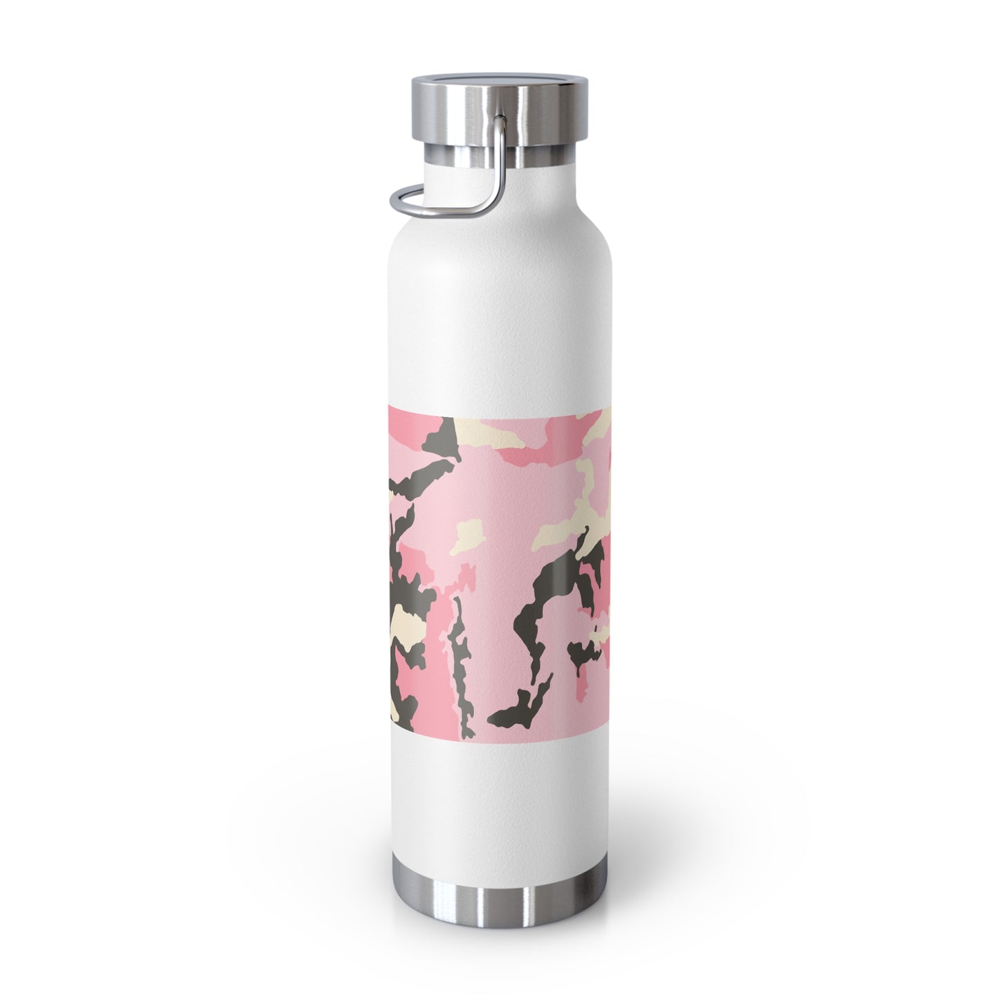 Stylish Pink Camouflage Insulated Water Bottle - 22oz
