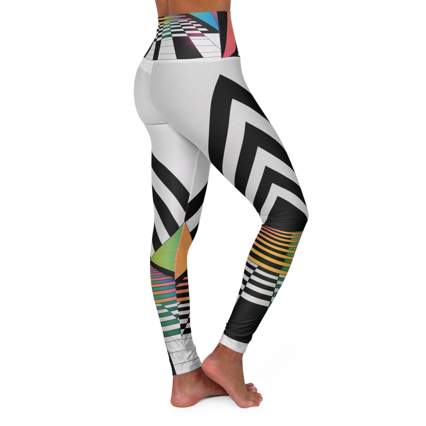 Colorful High Waisted Yoga Leggings - Stylish Activewear for Fitness Lovers, Athleisure Bottoms, Workout Leggings, Gym Wear,