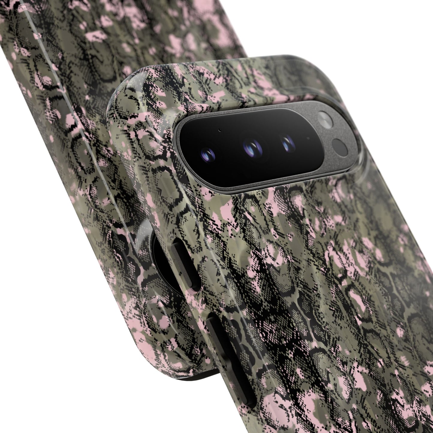 Camo Snake Pattern Phone Case – Rugged Protection Meets Bold Style  Turn heads while protecting your phone with this fierce camo snake pattern case—where urban edge meets outdoor grit.