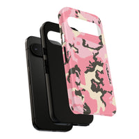 Stylish Tough Phone Case – Pink Camo Design for Bold Protection  Make a statement while keeping your phone safe with this eye-catching pink camouflage case that blends fashion with durability.