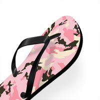 Stylish Pink Camo Flip Flops - Trendy Summer Footwear for Beach & Pool