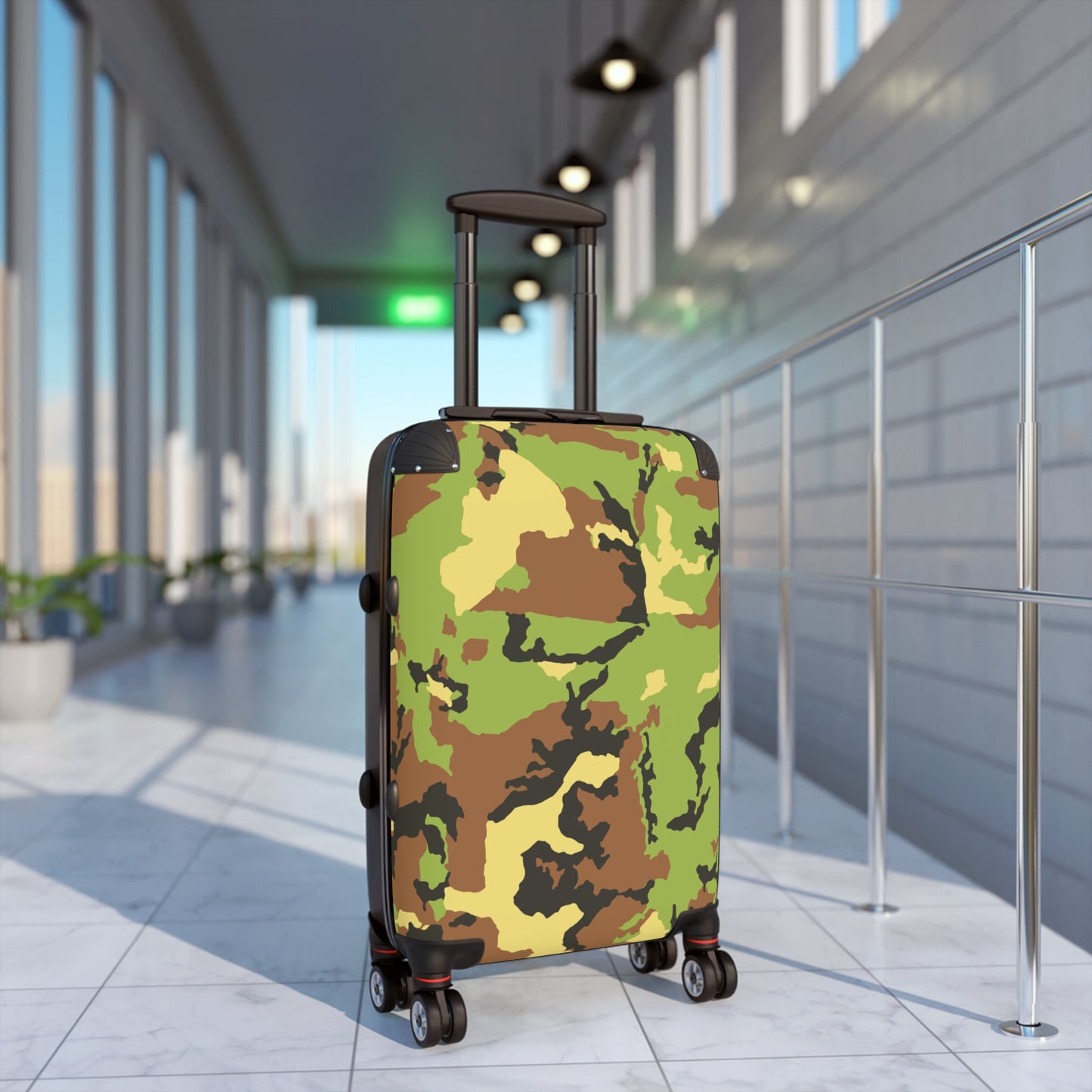 Camo Pattern Suitcase - Stylish Travel Luggage for Adventurers