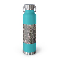 Stylish Copper Vacuum Insulated Bottle, 22oz - Trendy Snakeskin Design