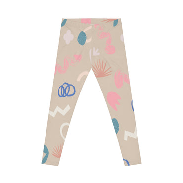 Trendy Women Casual Leggings with Abstract Fun Patterns