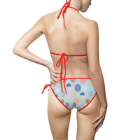 Colorful Polka Dot Women's Bikini Swimsuit - Perfect for Summer & Beach Days