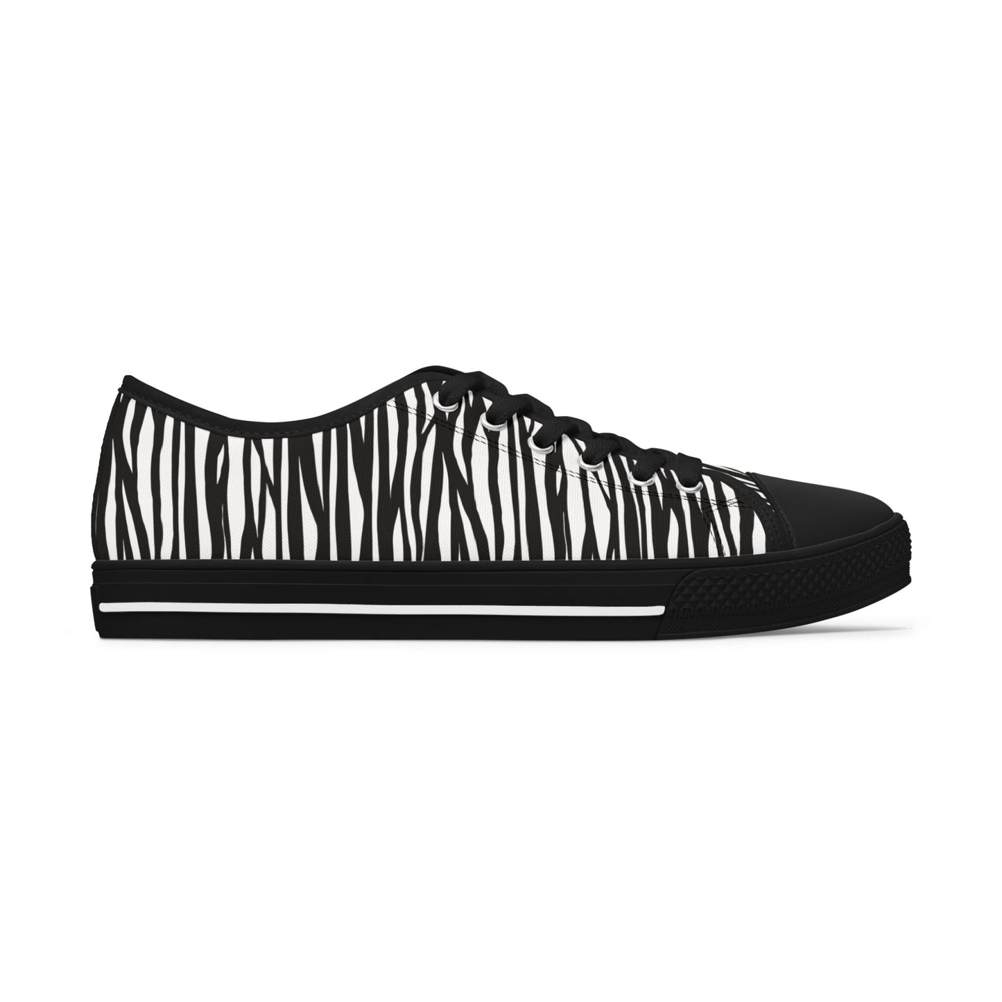 Trendy Zebra Print Low Top Sneakers for Women - Fashionable Casual Footwear