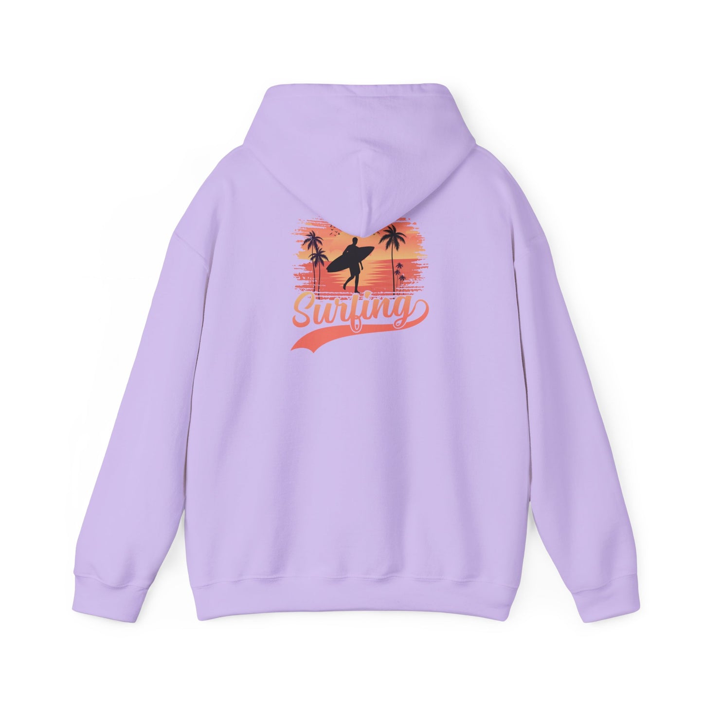 Surfing Vibes Hooded Sweatshirt, Beachwear, Gift for Surfers, Summer Fashion, Casual Wear, Coastal Style