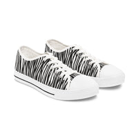 Trendy Zebra Print Low Top Sneakers for Women - Fashionable Casual Footwear