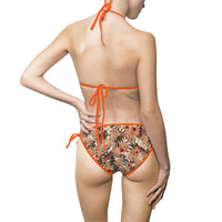 Tropical Floral Women's Bikini Swimsuit - Perfect for Beach Days and Summer Fun