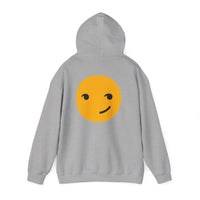 Smiley Face Unisex Heavy Blend Hooded Sweatshirt – Cozy & Playful Comfort for All Occasions