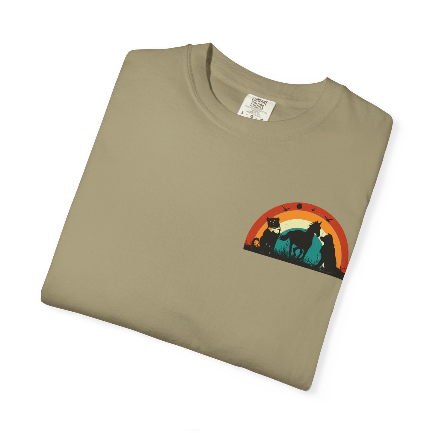Rainbow Animal Scene Unisex T-Shirt - Nature Lover's Gift