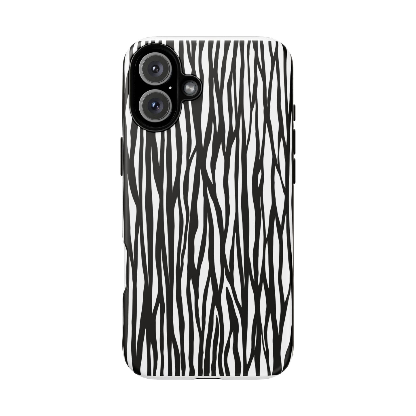 Tough Cases: Stylish Black and White Zebra Print Phone Case
