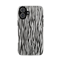 Tough Cases: Stylish Black and White Zebra Print Phone Case