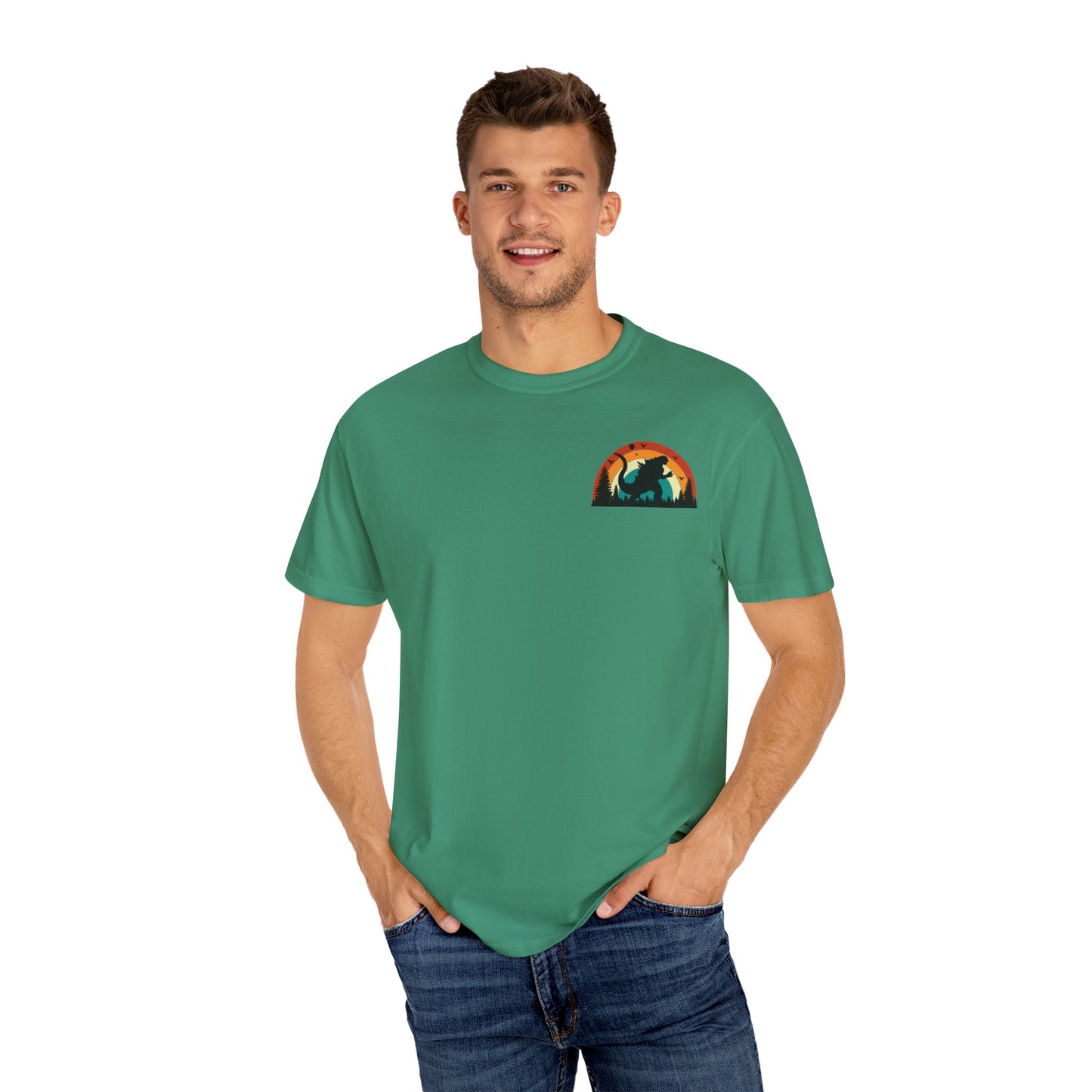 Retro Sunset Dinosaur Unisex T-Shirt