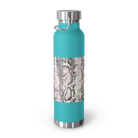 Trendy Snakeskin Insulated Water Bottle - 22oz - Perfect for Travel & Outdoor Adventures