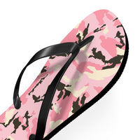 Stylish Pink Camo Flip Flops - Trendy Summer Footwear for Beach & Pool