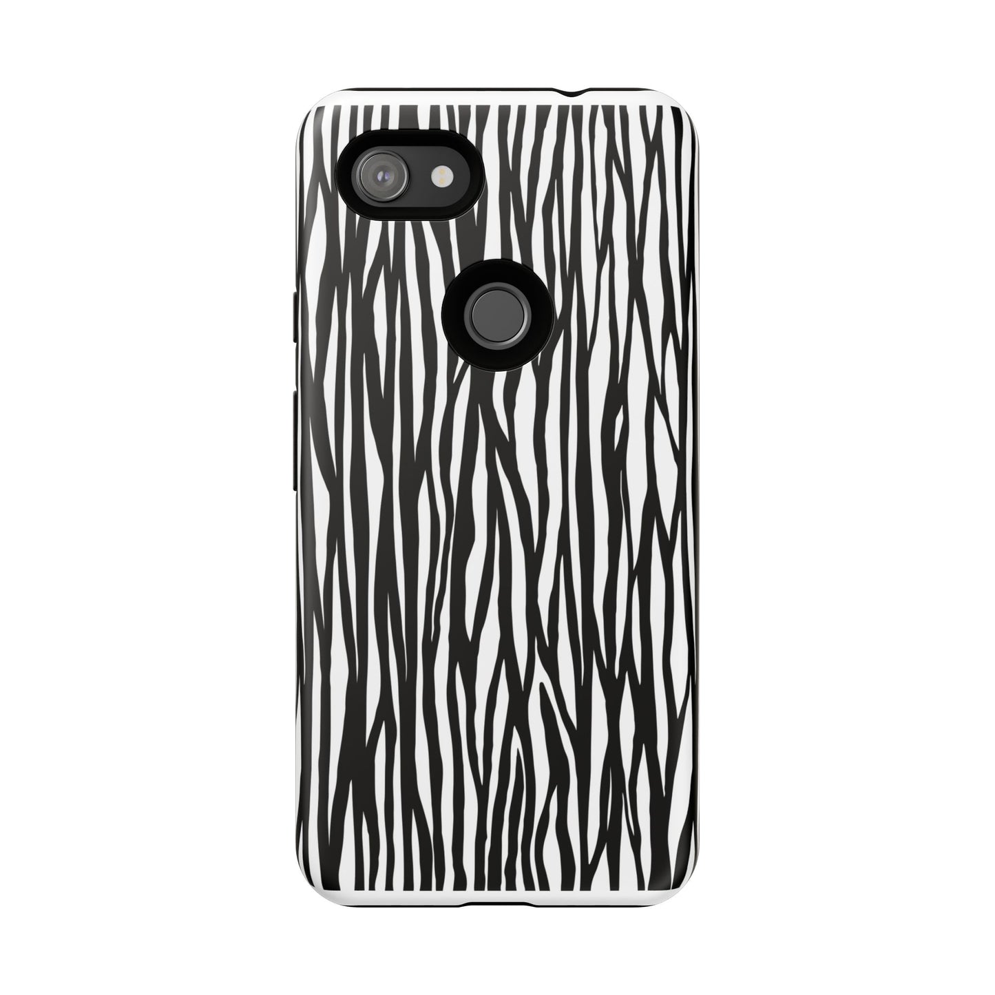 Tough Cases: Stylish Black and White Zebra Print Phone Case