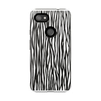 Tough Cases: Stylish Black and White Zebra Print Phone Case