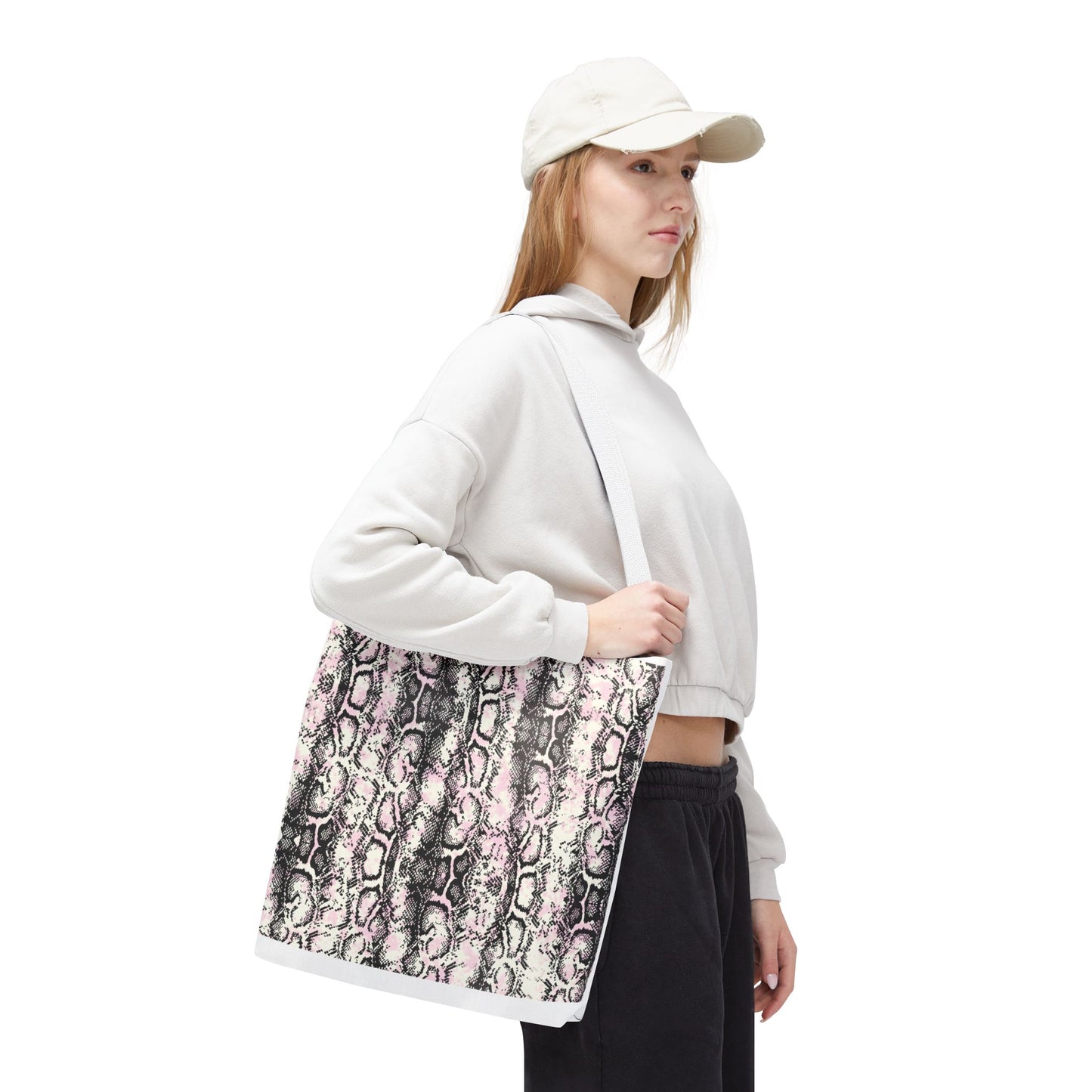 Elegant Python Print Tote Bag - Stylish and Trendy Carryall for Everyday Use