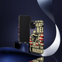 Military-Themed Phone Case - 'God Created Beer' Design