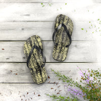 Snakeskin Flip Flops - Trendy Summer Footwear for Beach Days